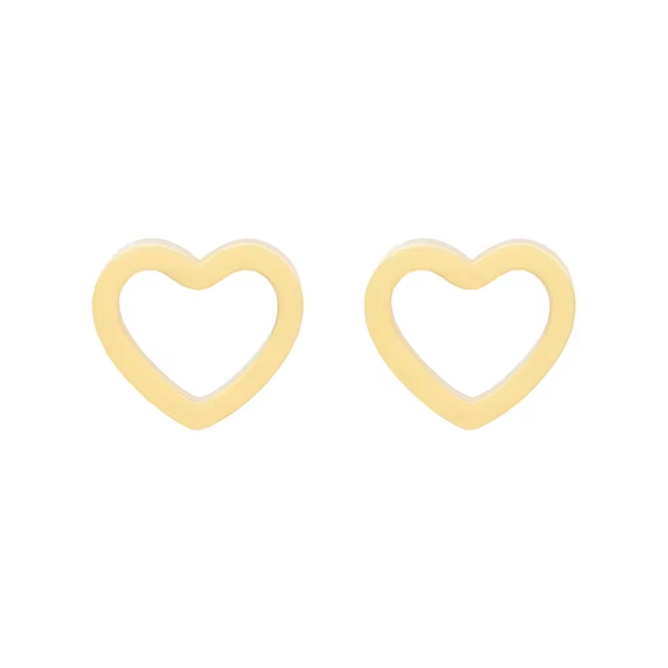 High Quality Cartoon Love Simple Stainless Steel Earrings for Students Gifts