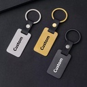 Creative Blank Rectangle Stainless Steel Custom Leather Keychain Birthday Gift