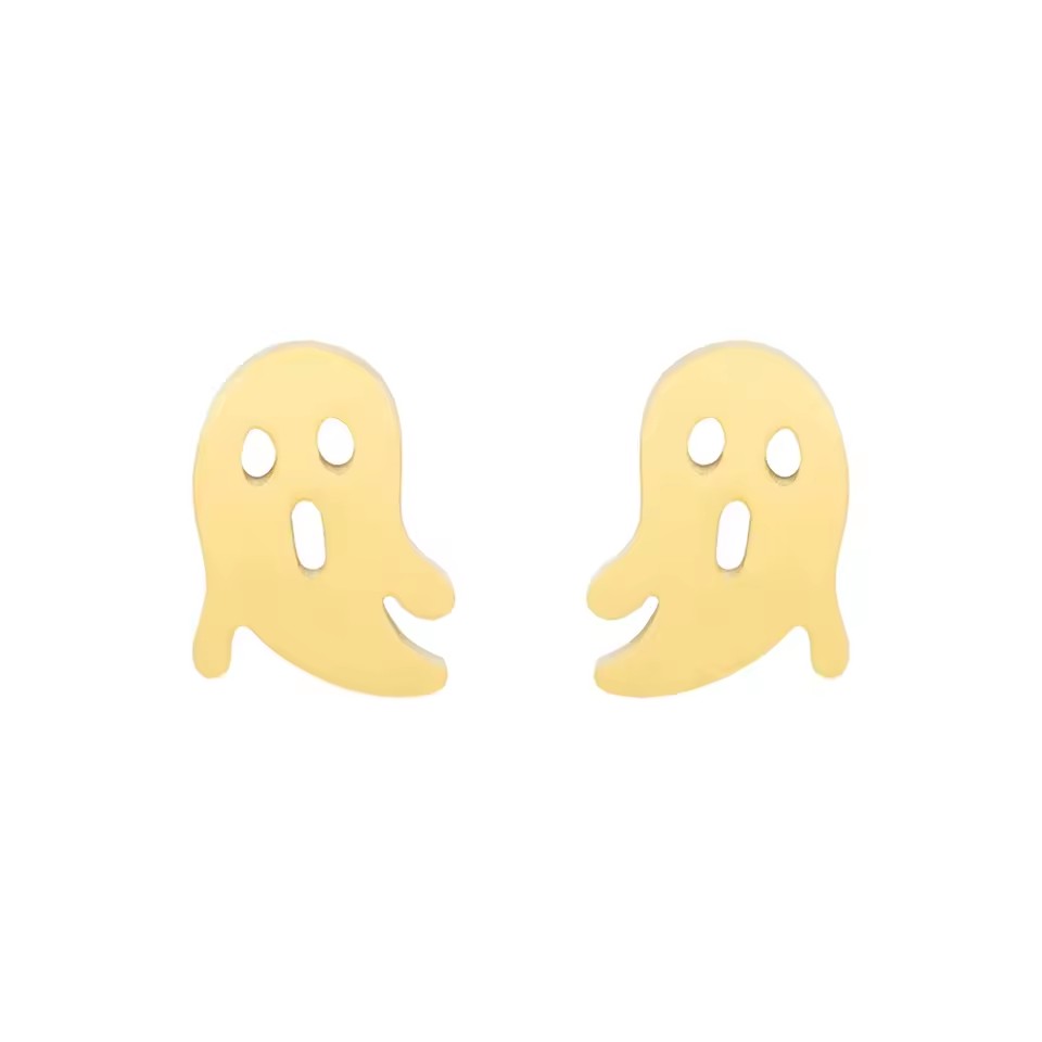Cheap Spooky Ghost Stainless Steel Halloween Festival Earrings for Teens