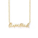 Laodun INS Fashion Popular S925 Necklace Creative Simple Amour Design Plain Sterling Silver Pendant Necklace Vermeil