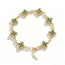 Four Leaf Clover Bracelet Women Men Jewelry Gifts 18K Gold Plated Brass Charm Link Cubic Zirconia 5A CZ Clover Tennis Bracelet