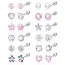 Minimalist CZ Stone Earrings Hypoallergenic Stainless Steel Children's Earrings