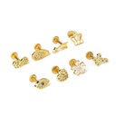 Wholesale Custom Trendy Minimalist Tiny Gold Plated Surgical Stainless Steel Stud Earrings for Party Occasions