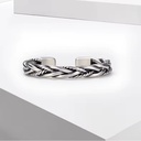 Vintage Fashion Jewelry Trendy Stainless Steel Bracelet Adjustable Wheat Braided Wire Unisex Bangle Gift Couple Accessories