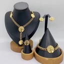 Stainless Steel Set Fashion Design Sense Life Tree Necklace Bracelet Earrings Ring Titanium Steel Set