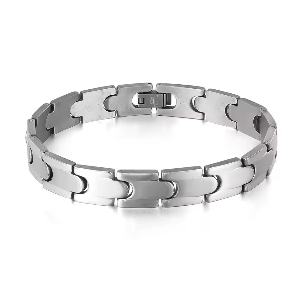 High-Polished Stainless Steel Men's Bangle Bracelet Simple Fashion Charm Bracelet with Versatile Design