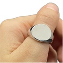 925 Sterling Silver Zircon Signet Ring Prong Setting Unique Customizable Engraved Design for Wedding Anniversary Party Rhodium