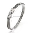Black Silver Gold Bracelet 6.5mm Men Women Stainless Titanium Steel Bracelet Personal Engraving Gift