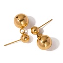 Minimalist Hollow Round Ball Stainless Steel Earrings Women Daily Wear Decor Ear Jewelry Gift