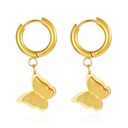 Stainless Steel Butterfly Shape Dangle Earrings Luxury Sweet Pendant Earrings For Women