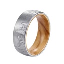 Jewelry Brushed Tungsten Carbide Olive Wood Inner Wedding Band With Engraved Forest,Men's Hunting Ring 8mm