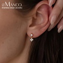 Emanco Earrings High Jewelry Creative Zircon Flower Pendant Earrings Women's Jewelry, Exquisite Zircon element Luxury Earrings