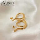 Emanco High-end 18K Gold-plated French Jewelry Earrings Serpentine Irregular Geometric Fashionable Style
