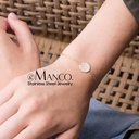 Emanco Bracelet Classic DIY Engraving Disc Bracelet Gold Plated Waterproof Anti-allergy Bracelet for Men and Women
