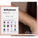 Emanco Bracelet Shiny Multicolor Zircon Birthstone Series with Geometric Fashion Design and Versatile Style