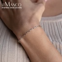 Emanco Bracelet Elegant Exquisite Design for Everyday Use Social Bracelet Wedding Jewelry 14-carat Gold-plated Bracelet