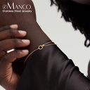 Emanco Bracelet the 14K Gold Double-chain O-shaped Chain Geometric Bracelet Is Perfect for Everyday Commuting Jewelry