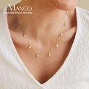 EManco Necklace High Quality Pearl Design Jewelry Droplet Necklace Luxury Exquisite Geometry Necklace