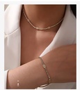 Fashion Zircon Chocker Necklace18K Gold Plated Stainless Steel Jewelry for Women