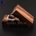 Glossy Zebra Wooden Engagement Ring Box Magnet Inlay for Jewelry Gift Package Custom Jewelry