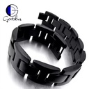 Waterproof Watch Chain Bracelet Black Watch Strap Bangles Stainless Steel Watchband Link Chain Bracelet
