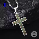 Stainless Steel Pendant Necklace Classic Box Chain Inlay Customized Opal Wholesale Men Women Pendant Necklace