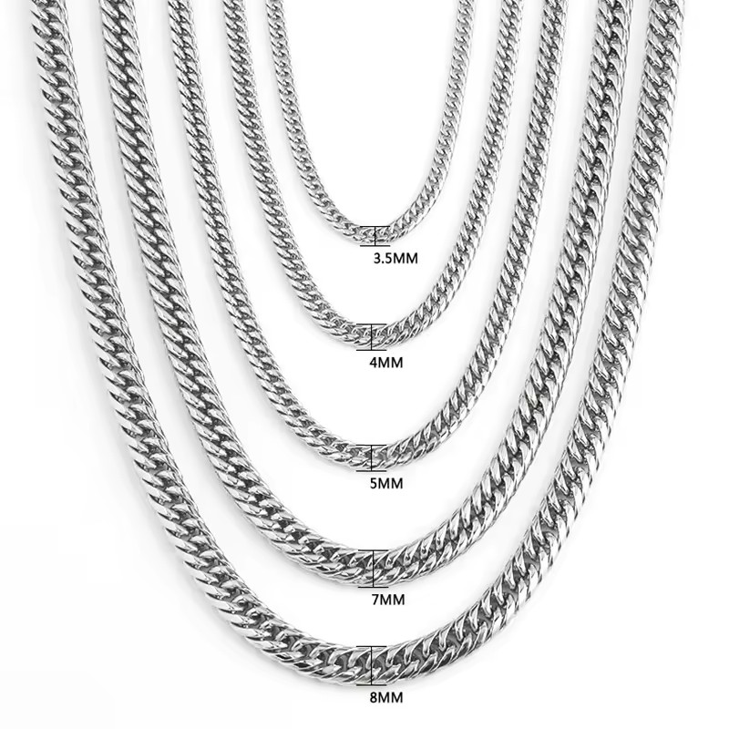 2021new Designs Chunky Cuban Link Basic Chains Necklace for Boys Men Jewelry Making