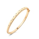 2024 Women's High Quality Brass Gold Plated Zircon Star Bangle Fashionable Wedding Party Engagement Gift