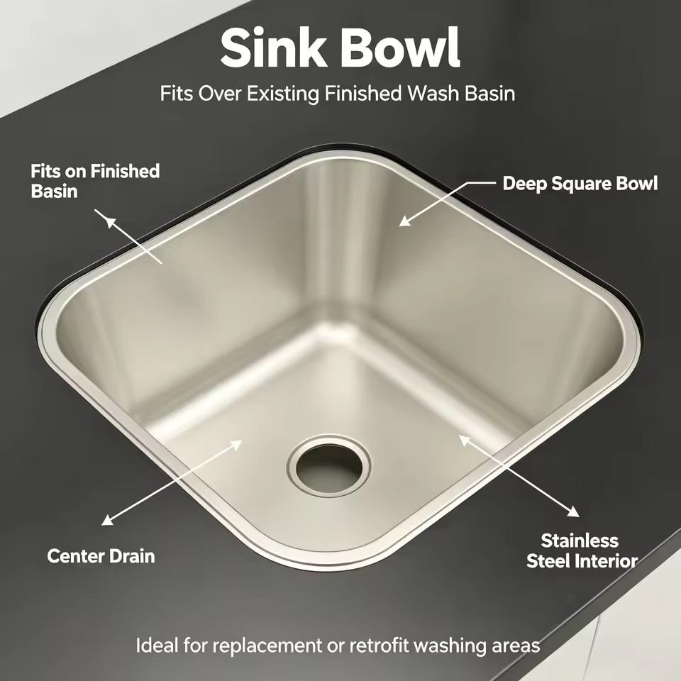 Factory Low Price Stainless Steel Commercial Kitchen Sink Bowl