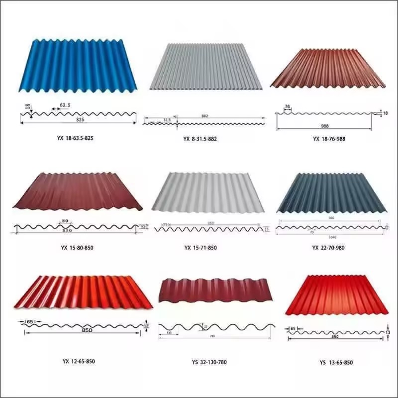 Best Price Pre-coated Galvanized Corrugated Sheet for Slope Roof and Canopy Corrugated Steel Sheet Custom Length Cutting