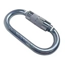 25kn Oval Silver Screwgate Alloy Steel Carabiner for Industrial Safety Climbing and Safety Belt Hook