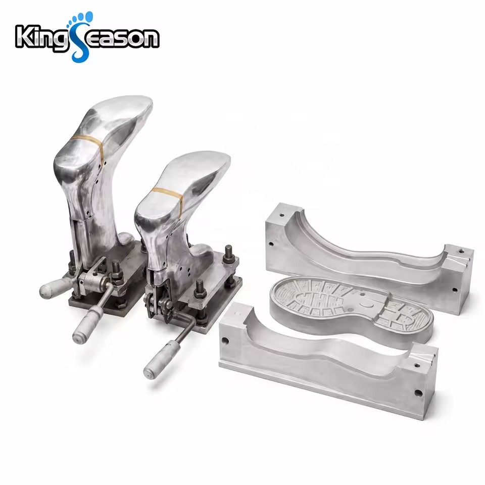DESMA Type PU Single Density Shoe Mold, Aluminum Movable Double Lasts Safety Shoe Sole Mould for DESMA Machine