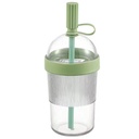 Cute Summer Insulated Straw Cup Lid with Modern Design Large Belly Reusable Eco-Friendly Travel Mug for Coffee Water & Juice