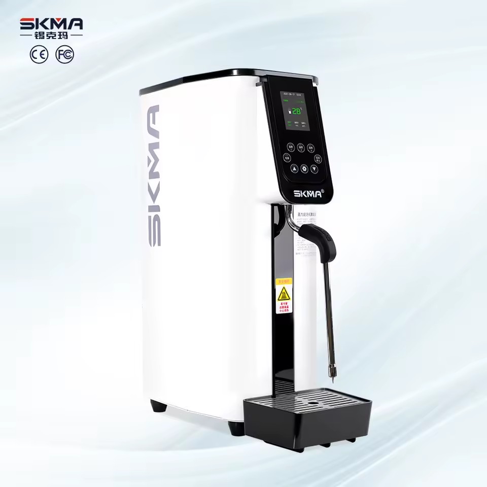 High Quality Fully Automatic Single Head Coffee Espresso Steam Milk Frother Machine Stainless Steel Motor 6L Capacity 2000W