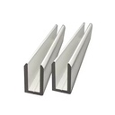 Custom Polishing Aluminum U Channel Profile U Shape Extrusion for Decoration and Shower Room c Channels Track Profiles