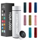 OEM 500Ml Intelligent Digital LED Stainless Steel Double Wall Insulated Drinking Smart Water Bottle With Temperature Display