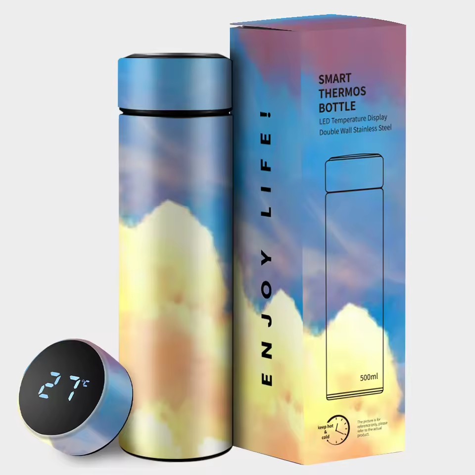 Custom Stocked New Colors 500Ml Bpa Free Wide Mouth Double Wall Stainless Steel Insulated Vacuum Flask Smart Water Bottle