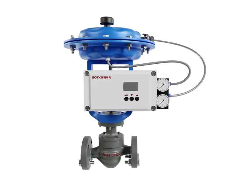 SOTK Digital Valve Controller Smart Positioner Single/Double Acting 4~20ma Intelligent Digital Electro-Pneumatic