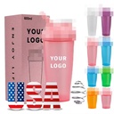 Custom 400Ml 600Ml Leak Proof Plastic Workout Shake Protien Gym Protein Bottle Shaker Cups for Protein Shakes With Ball Whisk