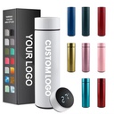 Custom 17Oz Double Wall Stainless Steel Coffee Thermos Bottle Mug Vacuum Smart Digital Thermos Intelligent Smart Water Bottle