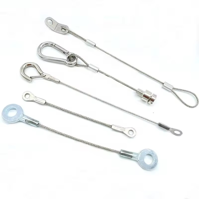 Metal Eyelet Terminals Steel Swage Eye Terminal for Wire Rope Cable Crimped Tube Crimp Cable Lug for Steel Wire Rope