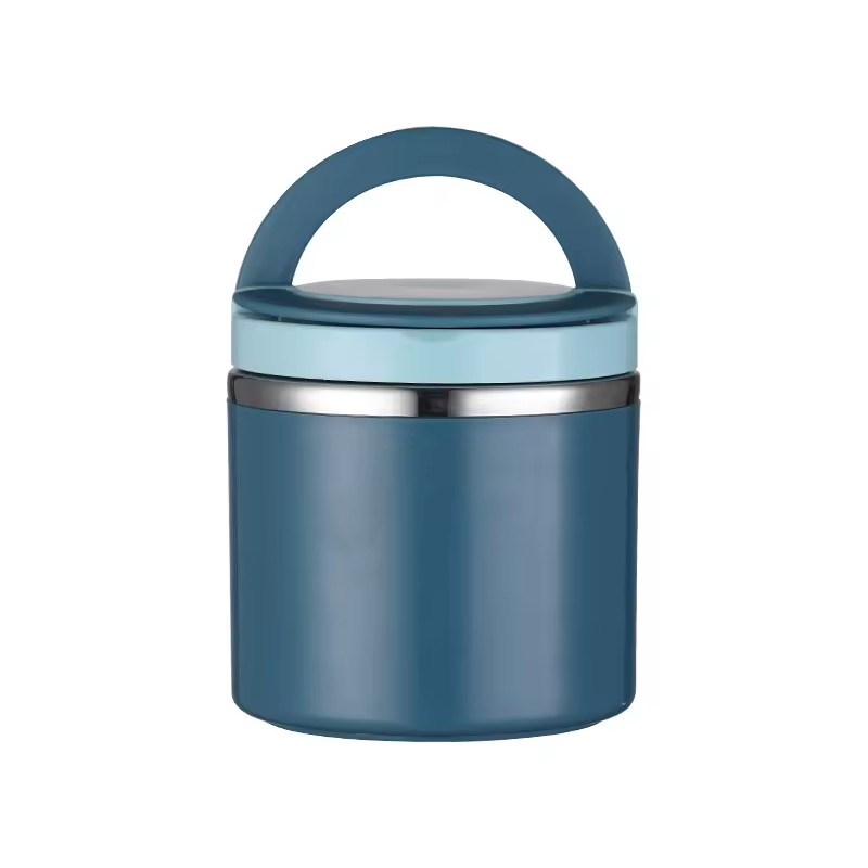 630ml 1000ml Thermal Stainless Steel Hot Food Container Jar Round Lunch Bento Box and Soup Cups Flask for School Kids Adults