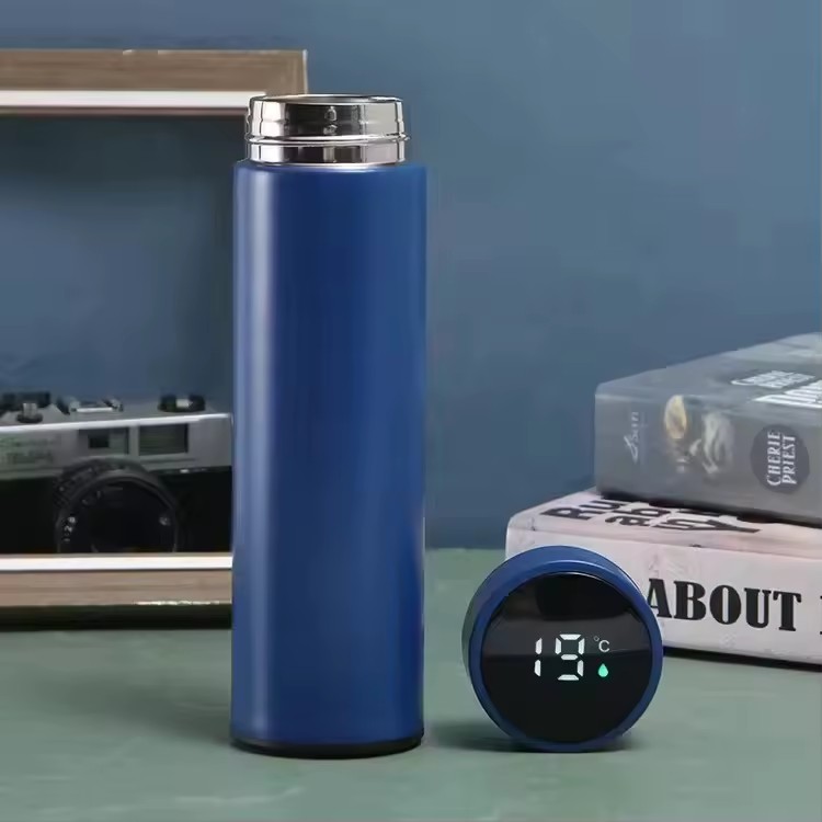Inteligente Termo Digital 500ml Stainless Steel LED Smart Temperature Display Thermal Flask Cup Water Bottle With Tea Strainer