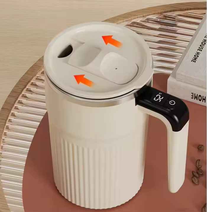 Automatic Stainless Steel Coffee Stirring Mug with Blender Electric Rechargeable Milk Powder Soybean Mixing Cup