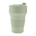 Collapsible Travel Cup Leak Proof Reusable to Go Pocket Size Silicone Bottle for Hot and Cold Drinks