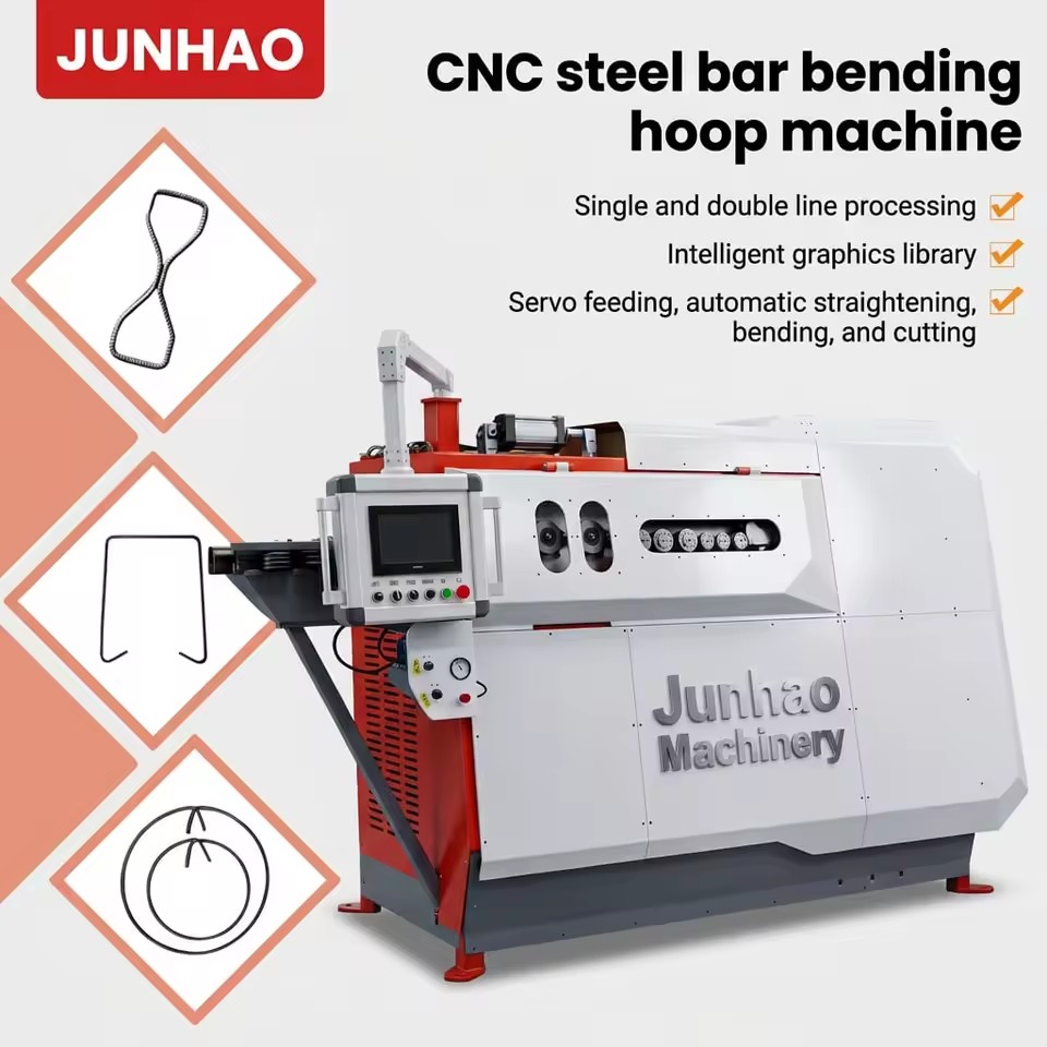 Fully Automatic PLC Rebar Bending Motor Machine CNC Round Bar Carbon Steel Rebar Threaded Rebar Bending Hoop-Making Machines