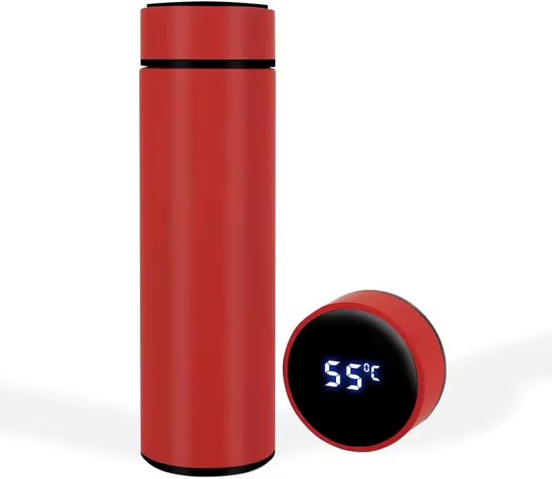 Inteligente Termos Digital 500ml Stainless Steel LED Smart Temperature Display Thermal Flask Cup Water Bottle With Tea Strainer