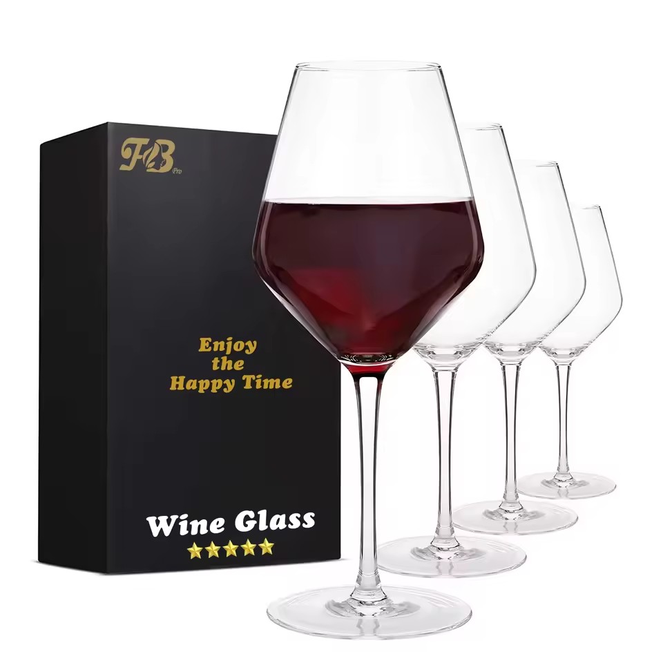 Wholesale Handmade High Quality Long Stem Unique Straight Cylinder Martini Creative Cocktail Square Champagne Red Wine Glasses