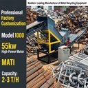 Automatic Steel Rebar Bundle Iron Casting Scrap Aluminum Window Metal Granulator Industrial Waste Recycling Technology