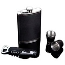 8oz Portable Custom logo Stainless Steel Gift Hip Flask Set Wholesale BPA Free